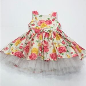 American Princess Sleeveless Floral Party Dress Tulle Skirt Girls 3T